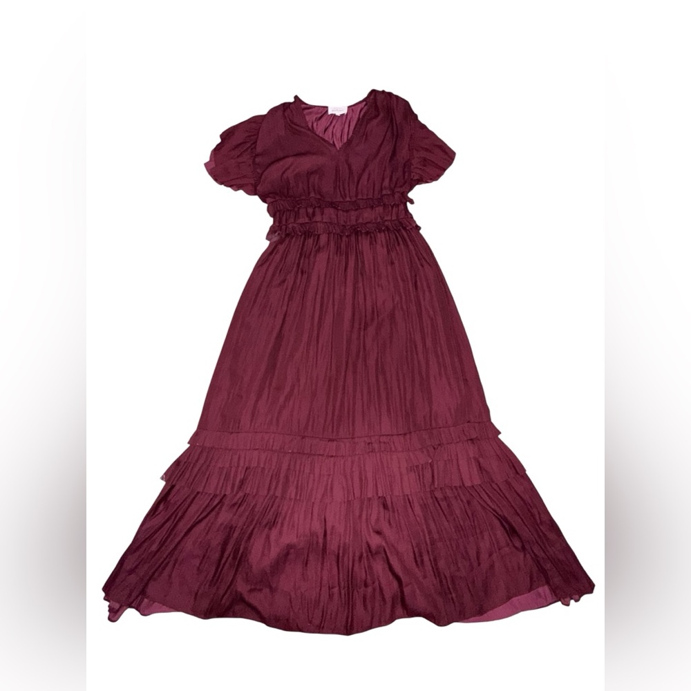 Böhme: Willa Ruffle Dress Burgundy Size XS

Color: Burgundy
